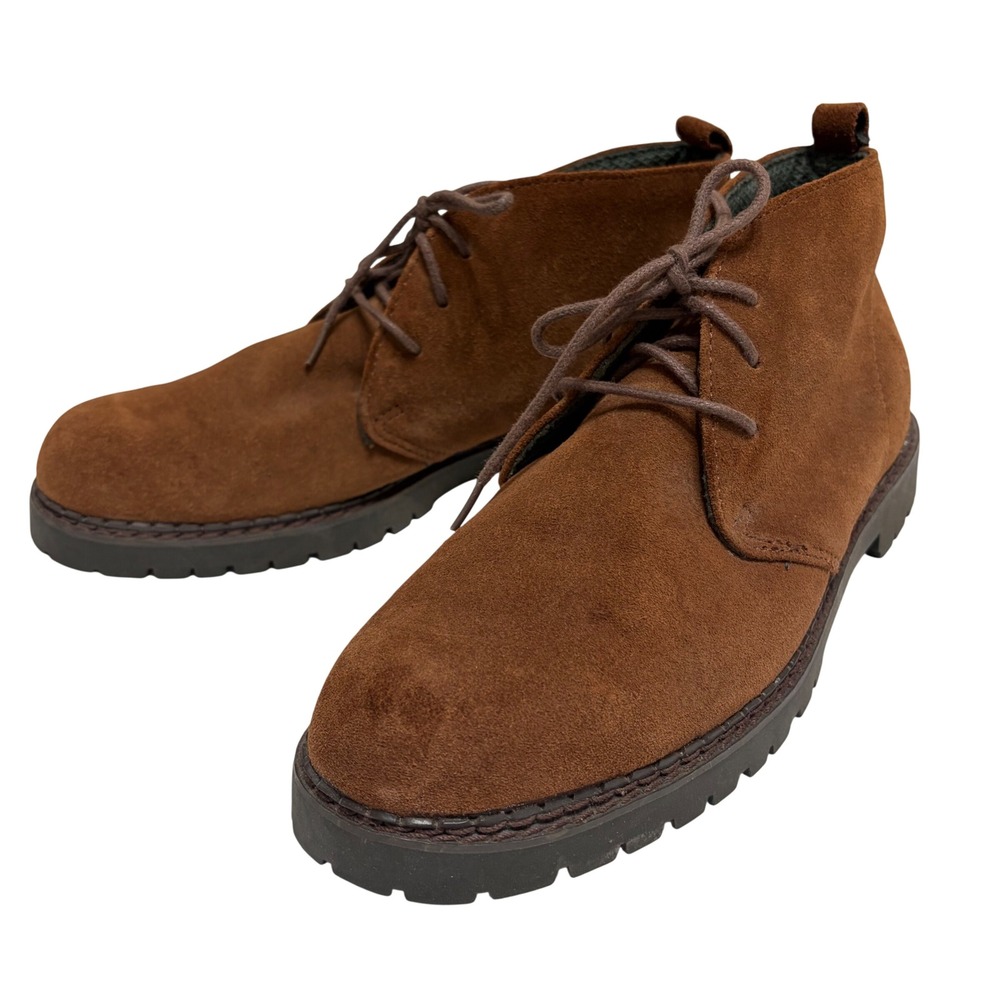 Nunn Bush Mens Brown Suede Chukka Boots Lug Sole Desert Boots Lace Up